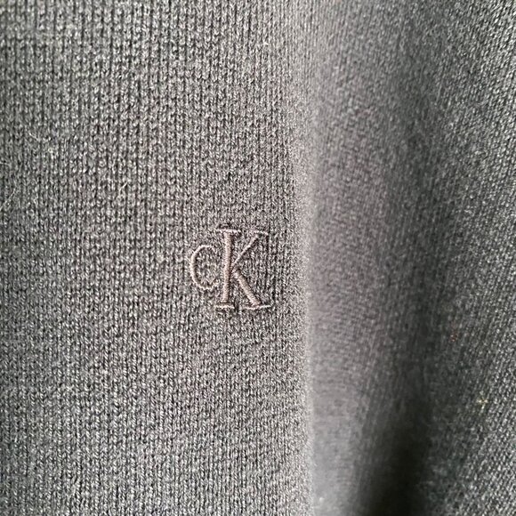 Calvin Klein Mens Black Full-Zip Cardigan Sweater XL 100% Cotton - Picture 5 of 8